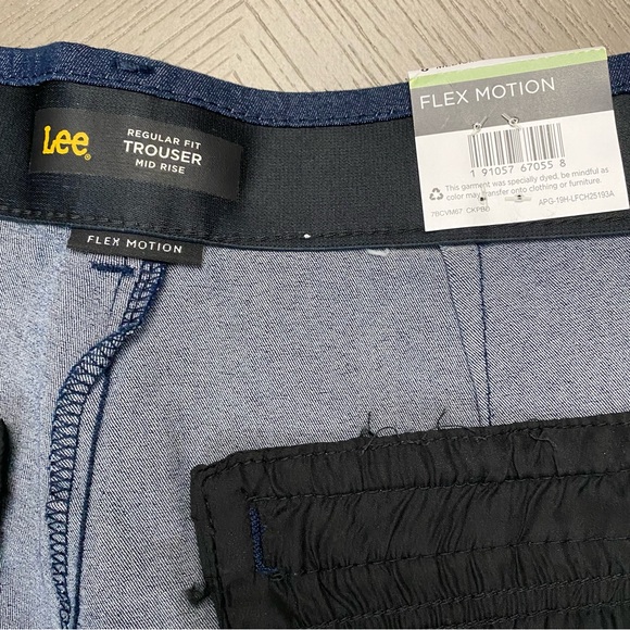 NWT Lee Women’s Flex Motion Regular Fit Mid Rise Indigo Trousers Size 8 Medium - Picture 16 of 16